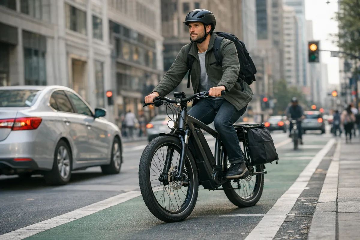Class 3 ebike shown as a fast pedal-assist electric bike for commuting
