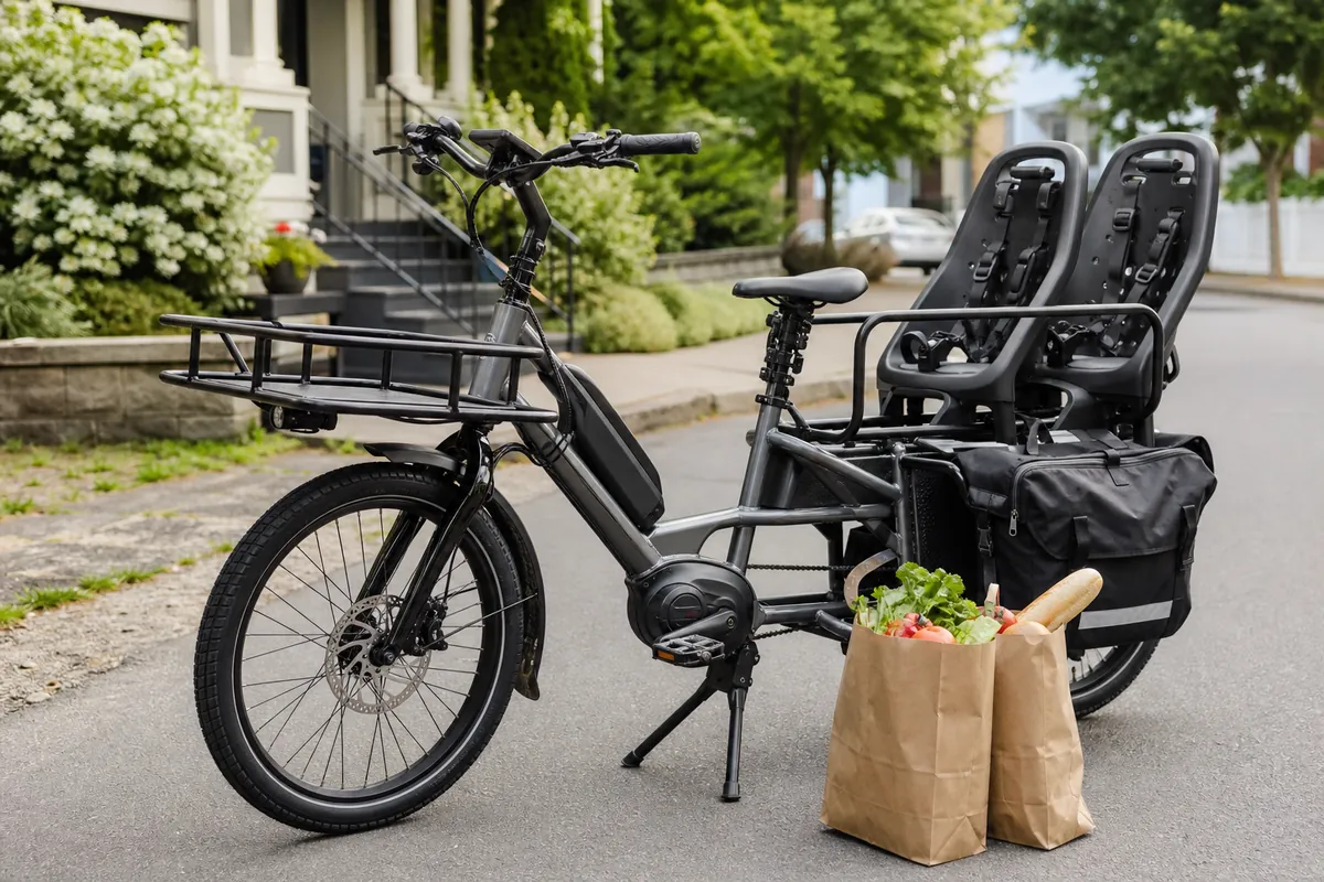 Best cargo ebike for families with child seats and grocery storage