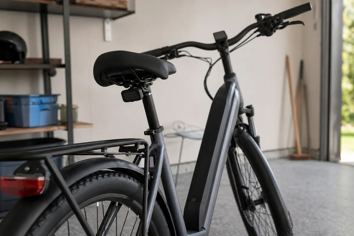 Discreet GPS tracker mounted on an ebike for theft recovery